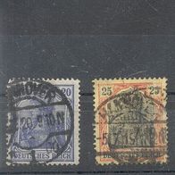 Briefmarken Deutsches Reich 1902 - Germania ohne Wasserzeichen