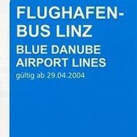 Fahrplan ÖBB Bus Blue Danube Airport Lines Linz - Flughafen Hörsching 04/2004
