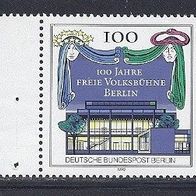 Berlin 1990, MiNr: 866 Randstück sauber postfrisch