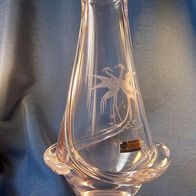Bohemia Glas-Vase - " Kraniche " mit Namen und Vornamen signiert !