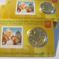 Vatikan Amtliche Coincard/ Münzkarte zu 50 ct 2013. mit Briefmarke Johannes XXIII.