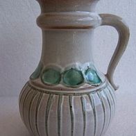 Dreifarbige Keramik Henkelvase mit Reliefdekor, Scheurich W. Germany * **