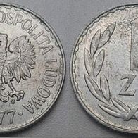 Polen 1 Zloty 1977 ## Be1