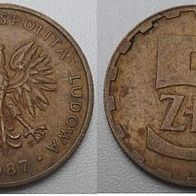 Polen 5 Zloty 1987 ## Be1