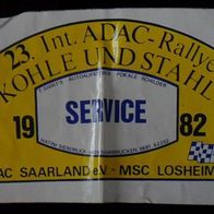 Aufkleber " Service " 23. Rallye Kohle und Stahl1982, Rarität