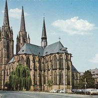 AK Marburg an der Lahn - Die Elisabethkirche - alte Autos