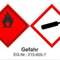 Wunschadresse/Logo Gefahrgut Label Formiergas 90/10 Verdichtetes Gas UN 1954 