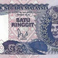 Geldschein aus Malaysia - 1 Dollar - Satu Ringgit