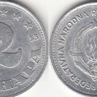 Jugoslawien 2 Dinara 1953 (m357)