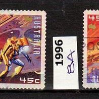 Australien Mi. Nr. 1995 BA + 1995 BC + 1996 BA + 1996 BC Der Weltraum o <