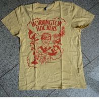 H&M Devided T-Shirt gelb mit Audruck Gr. S