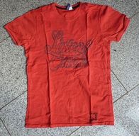 H&M Devided T-Shirt rot mit Audruck Gr. S