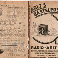 Arlt´s Bastelpost Nr. 1, ARLT Radiokatalog