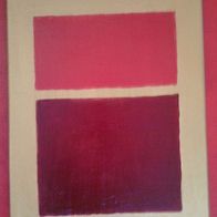 Rot", Farbfeldmalerei, nach Rothko Acryl auf Leinwand,24 x 30 cm