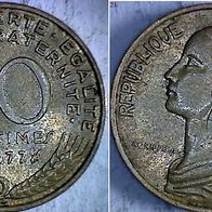 Frankeich 10 Centimes 1977 (1317)