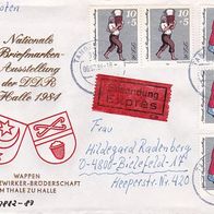 DDR Eil-Brief mit Mi.-Nr. 2882-2883 - Stempel Tangerhütte (0512)