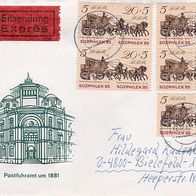 DDR Eil-Brief mit Mi.-Nr. 2965-2966 (5x) - Stempel Tangerhütte (0515)