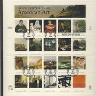 USA 1998 Bogen FDC Bildende Kunst Mi.3007 - 3026 mit Ersttagsstempel.