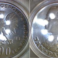 Polen 1.000 Zloty 1983 Papst Johannes Paul II. (Silber) verkapselt (0020)