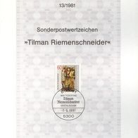 Ersttagsblatt BRD Nr. 13 Jahr 1981 (2)