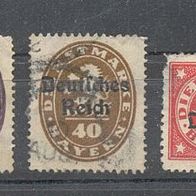 Briefmarken Deutsches Reich Dienstmarke Bayern 1920 - 4 Marken