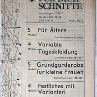 Für Dich Schnitte Schnittbogen 1977-12, Anleitung Schnittmuster