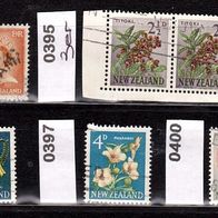 Neuseeland Mi. Nr. 354 + 395 (3er) + 396 A + 397 + 400 o <