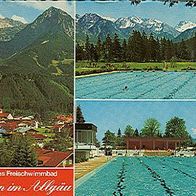 87538 Fischen im Allgäu beheitztes Freibad Schwimmbad 1983 3 Ansichten