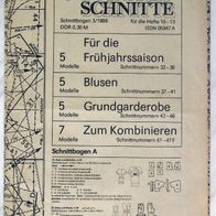 Für Dich Schnitte Schnittbogen 1989-03, Anleitung Schnittmuster