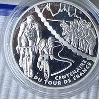 Frankreich 1,5 Euro 2003 in Proof/ PP 100 Jahre Tour de France Bergetappe