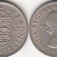 Großbritannien 1 Shilling 1963 Wappen von England (m388)