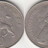 Großbritannien 10 New Pence 1970 (m394)