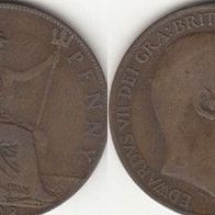 Großbritannien 1 Penny 1908 (m398)