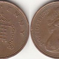 Großbritannien 1 New Penny 1973 (m399)