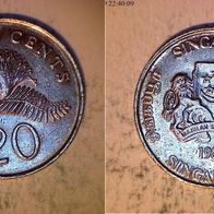 Singapur 20 Cent 1986 (0467)