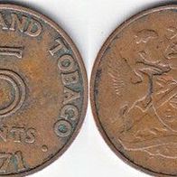 Trinidad & Tobago 5 Cents 1971 (m415)