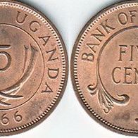 Uganda 5 Cents 1966 (m418)