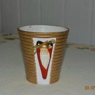 goldfarbener Übertopf Weihnachtsdekoration - oberer Durchmesser ca. 12,5 cm