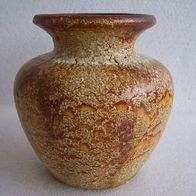 Honigbraune Lava-Keramik-Vase, W. Germany 60ger Jahre * **