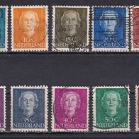 Niederlande, Königin, ab 1949, 10 Briefm., gest.