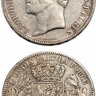 Belgien Silber 5 Francs 1851 "LEOPOLD I." (1831-1865)
