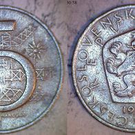 Tschechoslowakei 5 Korun 1968 (1483)