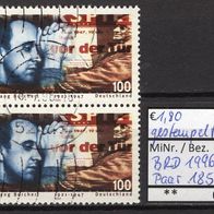 BRD / Bund 1996 75. Geburtstag von Wolfgang Borchert MiNr. 1858 senkrechtes Paar gest