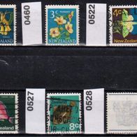 Neuseeland Mi. Nr. 459 + 460 + 522 + 523 + 527 + 528 o <