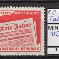 DDR 1958 40 Jahre Kommunistische Partei Deutschlands MiNr. 672 ungebraucht mit Falz