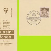 1967 Apotheken-Sonderkarte Vergissmeinnicht / Aktion Sorgenkind Pertussin