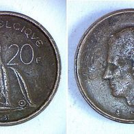 Belgien fr. 20 Francs 1981 (1614)