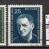 DDR 1957 1. Todestag von Bertolt Brecht MiNr. 593 - 594 gestempelt
