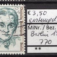 Berlin 1986 Freimarken: Frauen der deutschen Geschichte MiNr. 770 gestempelt -1-