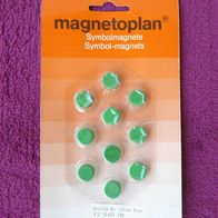 NEU: Magnetoplan Symbol Magnete grün 10mm x 10mm Magnetoflex Haft Pinnwand